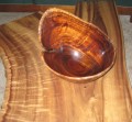 Koa Bowl On Koa Table